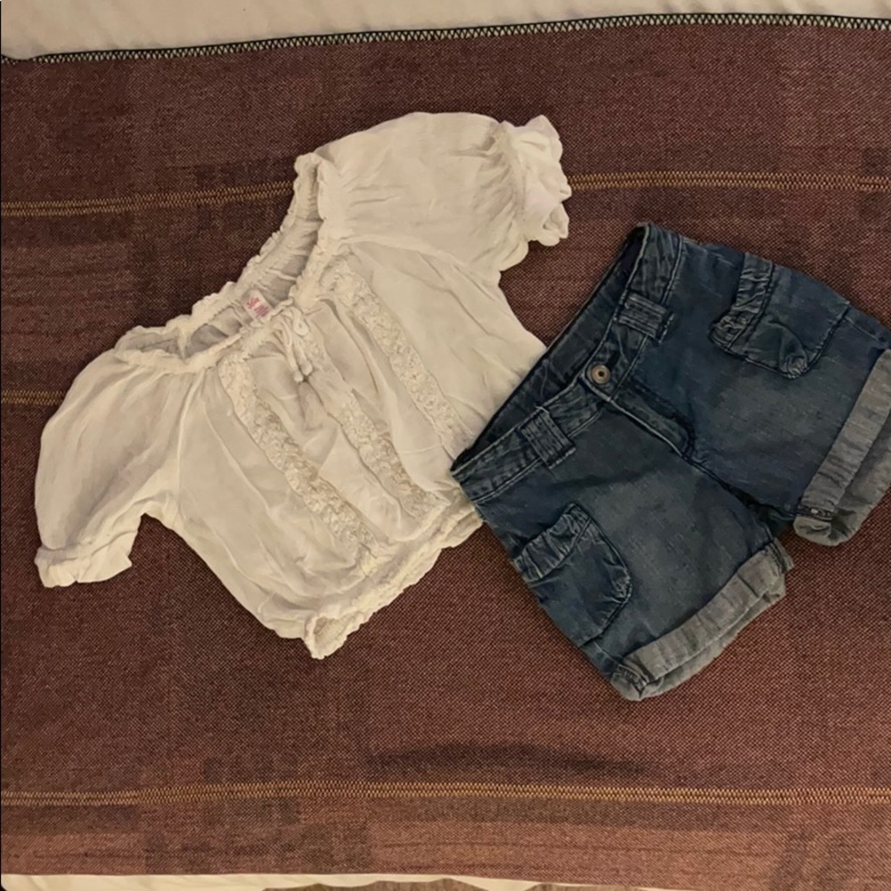 GUC Justice Top and Jean Shorts Size 6/7
